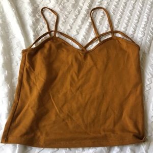 Brown crop top